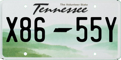 TN license plate X8655Y