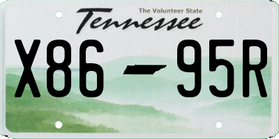 TN license plate X8695R