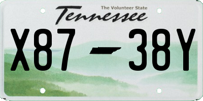 TN license plate X8738Y
