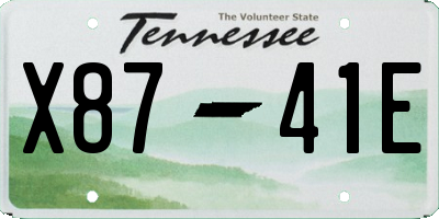 TN license plate X8741E