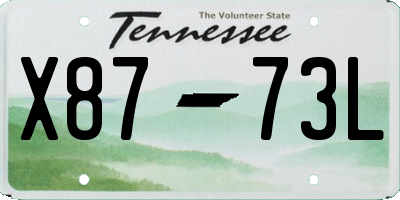 TN license plate X8773L