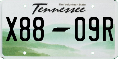TN license plate X8809R