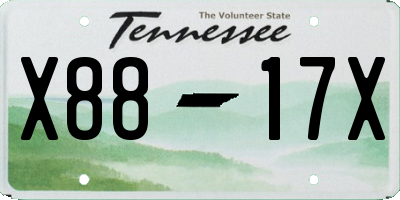 TN license plate X8817X