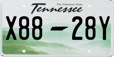 TN license plate X8828Y
