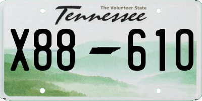 TN license plate X8861O