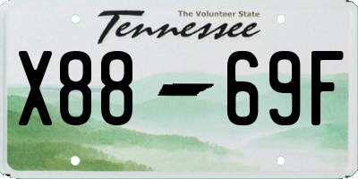 TN license plate X8869F