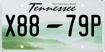 TN license plate X8879P