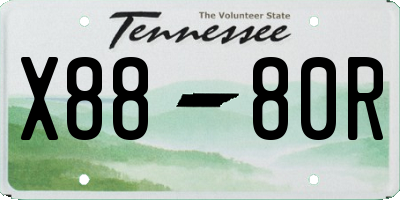 TN license plate X8880R