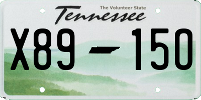 TN license plate X8915O