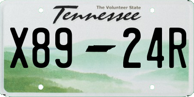 TN license plate X8924R