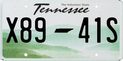 TN license plate X8941S
