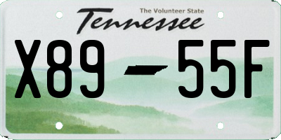 TN license plate X8955F