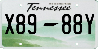 TN license plate X8988Y