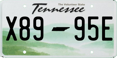 TN license plate X8995E