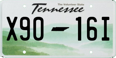 TN license plate X9016I