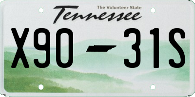 TN license plate X9031S