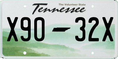 TN license plate X9032X