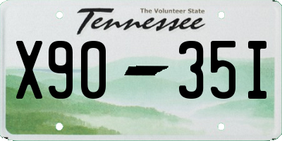TN license plate X9035I