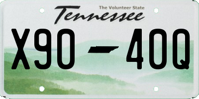TN license plate X9040Q