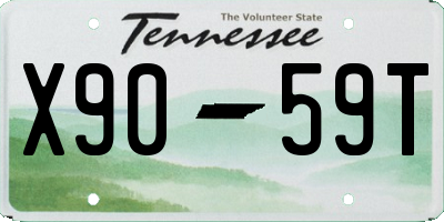 TN license plate X9059T