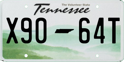 TN license plate X9064T
