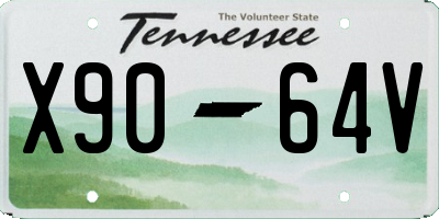 TN license plate X9064V
