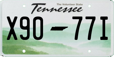 TN license plate X9077I
