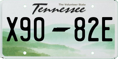 TN license plate X9082E