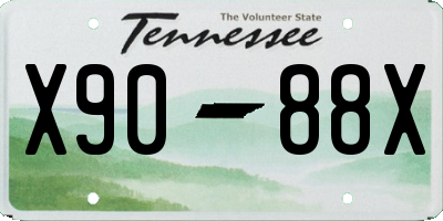 TN license plate X9088X