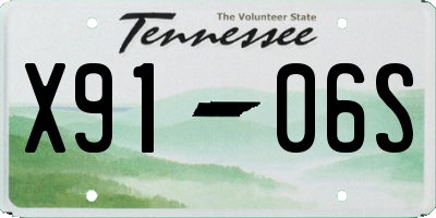 TN license plate X9106S