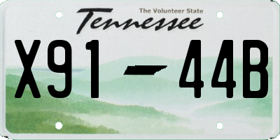 TN license plate X9144B