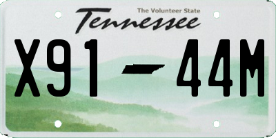 TN license plate X9144M