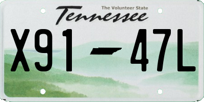 TN license plate X9147L