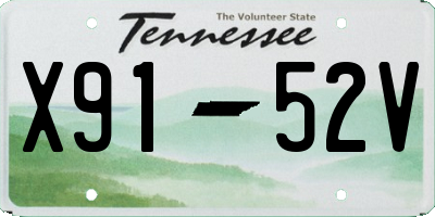 TN license plate X9152V