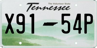 TN license plate X9154P