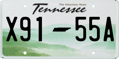 TN license plate X9155A