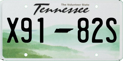 TN license plate X9182S
