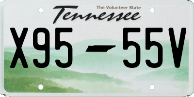 TN license plate X9555V