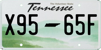 TN license plate X9565F