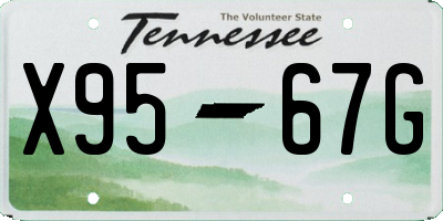 TN license plate X9567G