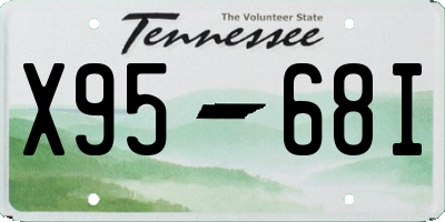 TN license plate X9568I