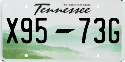 TN license plate X9573G