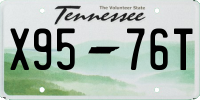 TN license plate X9576T