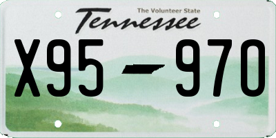 TN license plate X9597O