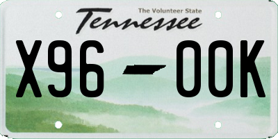 TN license plate X9600K