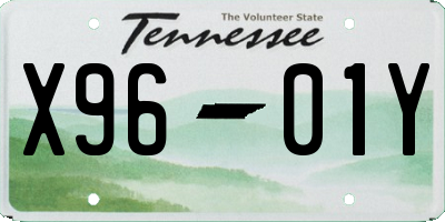 TN license plate X9601Y