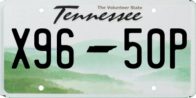 TN license plate X9650P