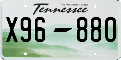 TN license plate X9688O