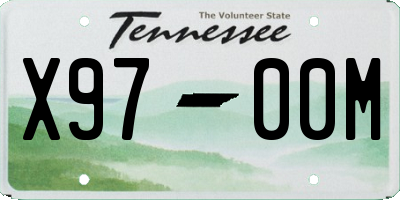 TN license plate X9700M