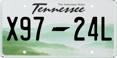 TN license plate X9724L